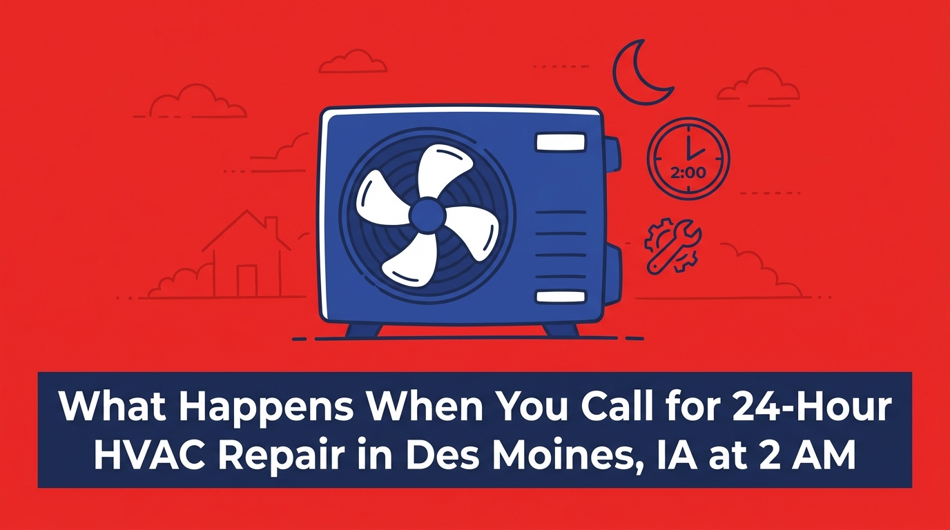 What Happens When You Call for 24-Hour HVAC Repair in Des Moines at 2 AM