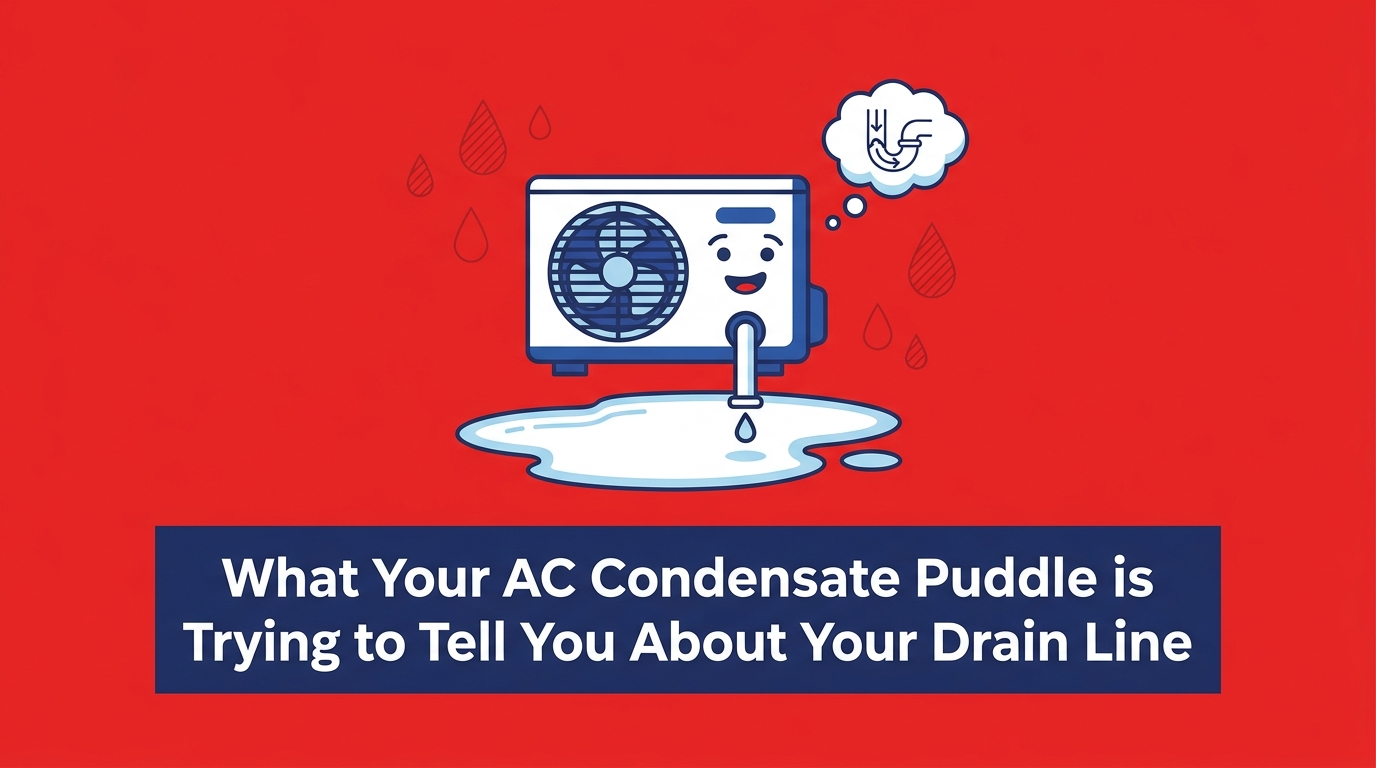 What Your AC Condensate Puddle is Trying to Tell You About Your Drain Line