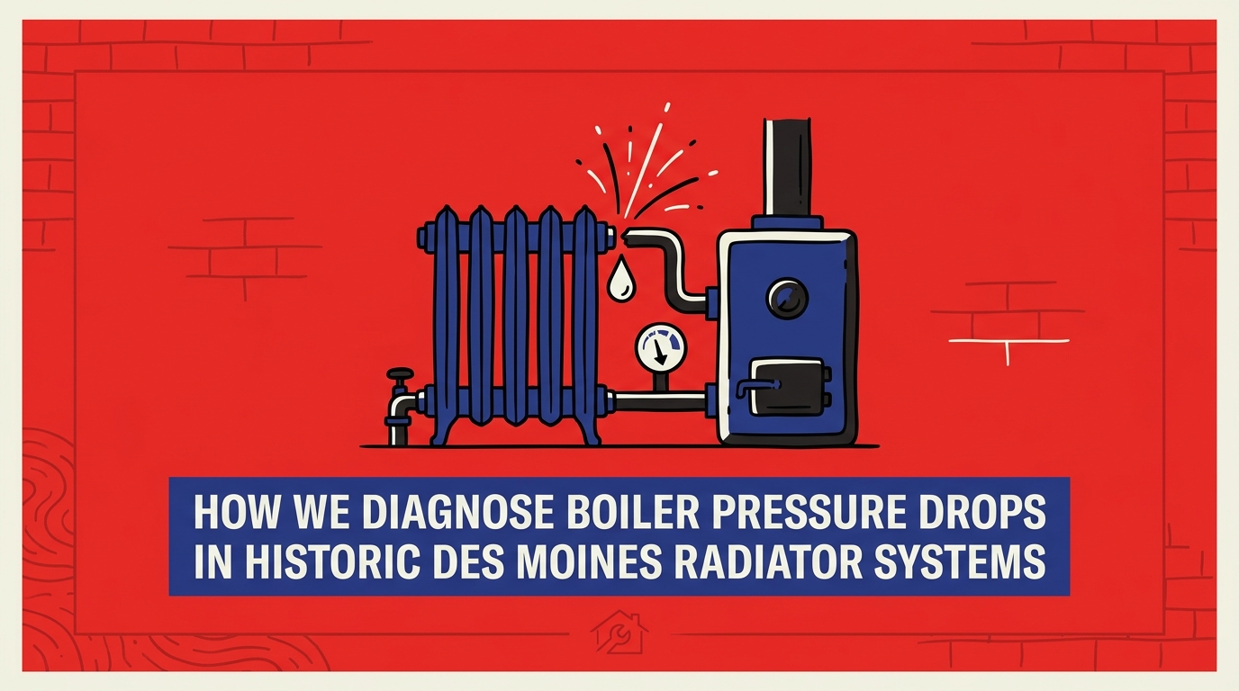 How We Diagnose Boiler Pressure Drops in Historic Des Moines Radiator Systems