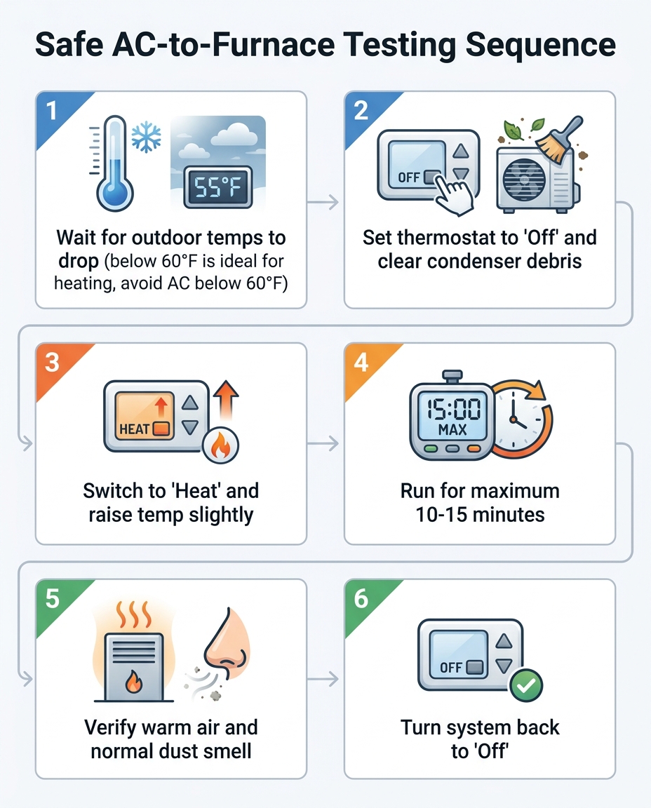 Safe AC-to-Furnace Testing Sequence