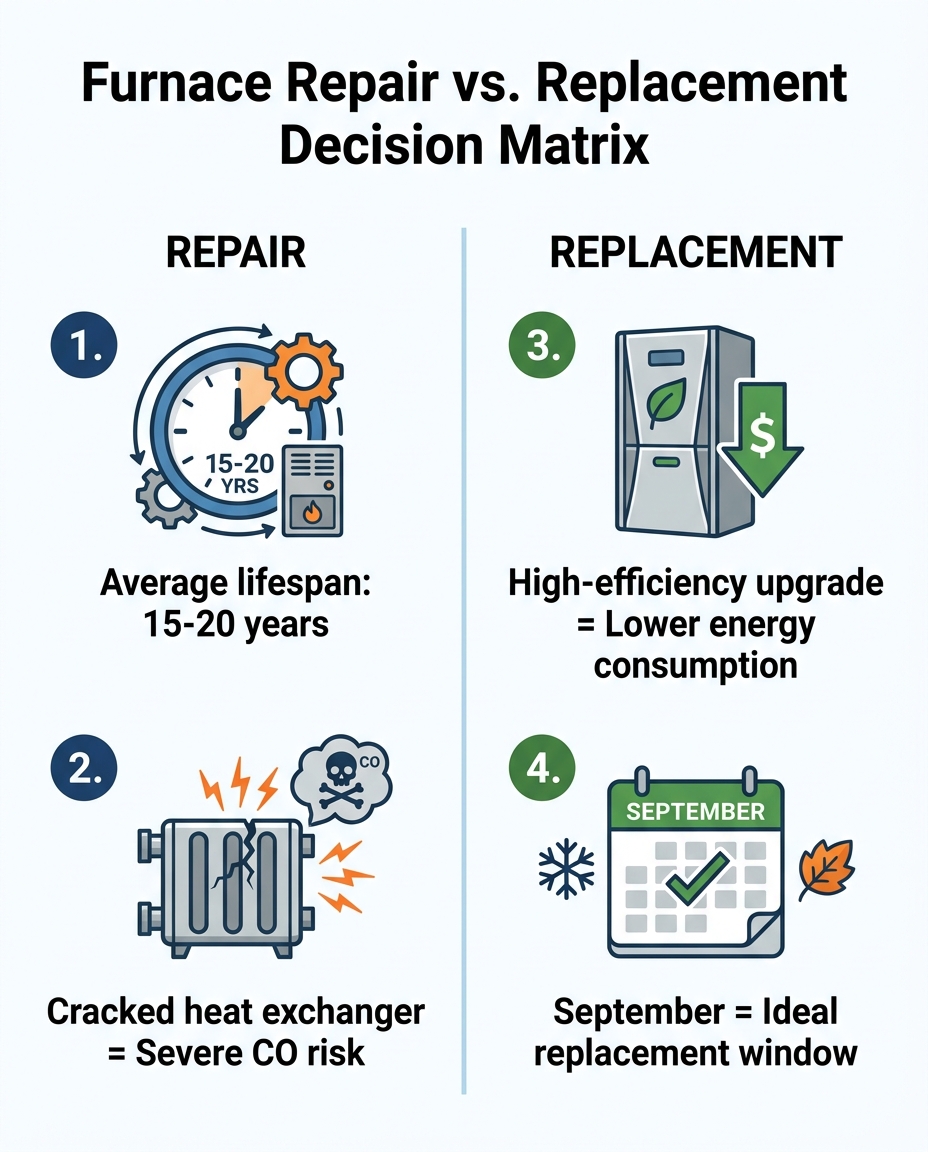 Furnace Repair vs. Replacement Decision Matrix