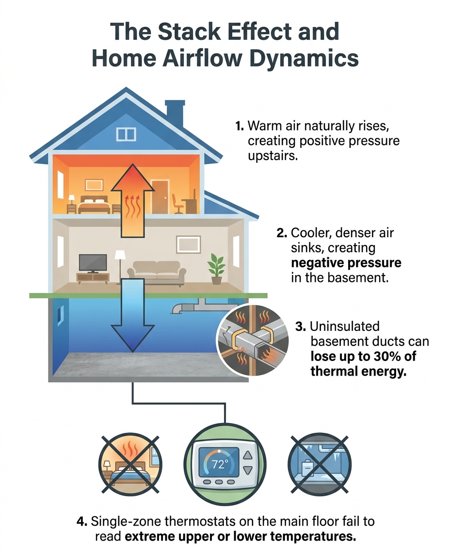 The Stack Effect and Home Airflow Dynamics
