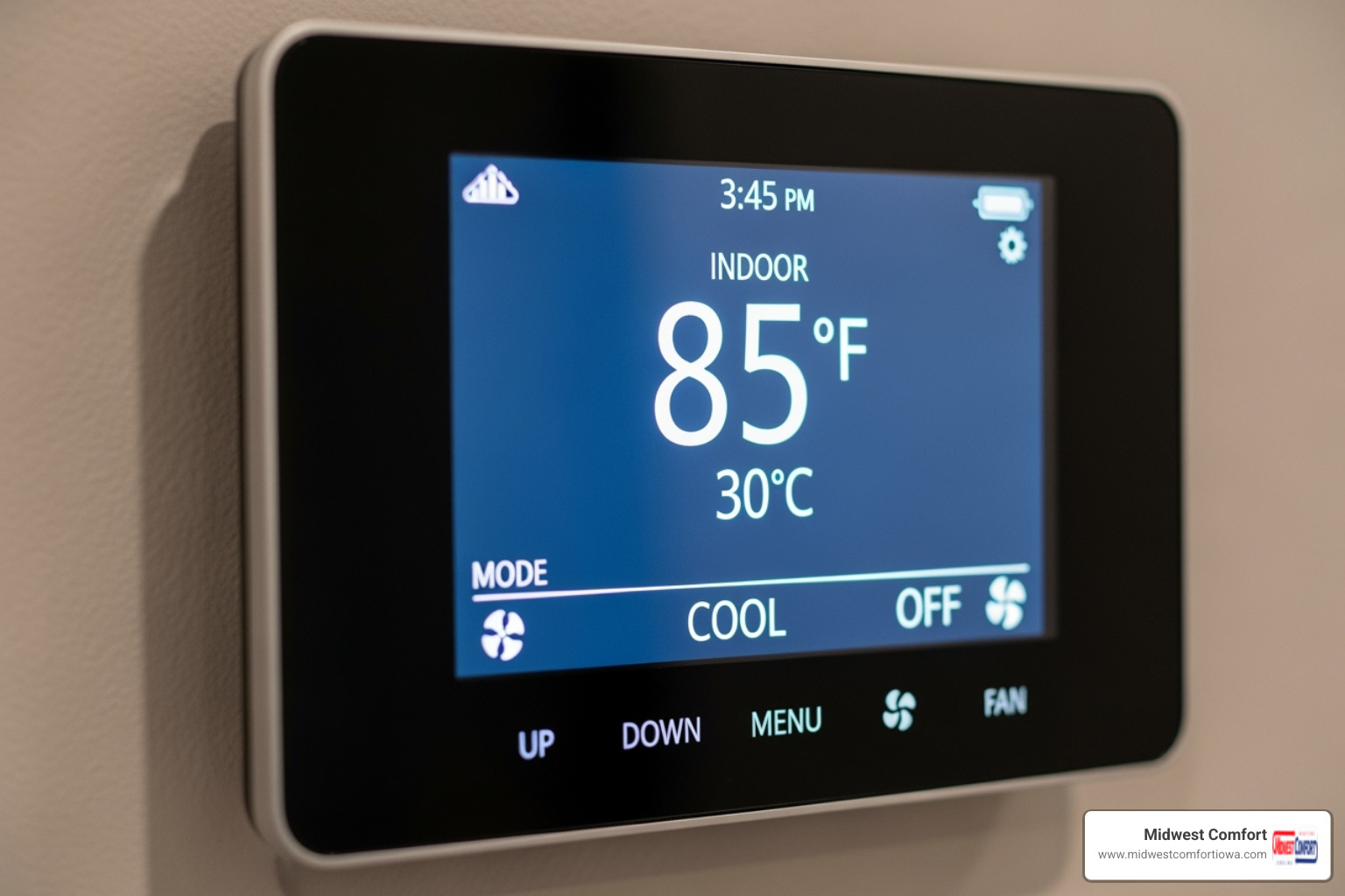 thermostat showing a high indoor temperature - ac repair des moines ia thermostat showing a high indoor temperature - ac repair des moines ia