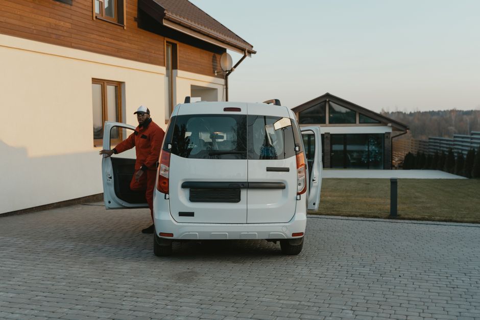 clean, professional service van in a residential driveway - 24 hour ac repair ankeny
