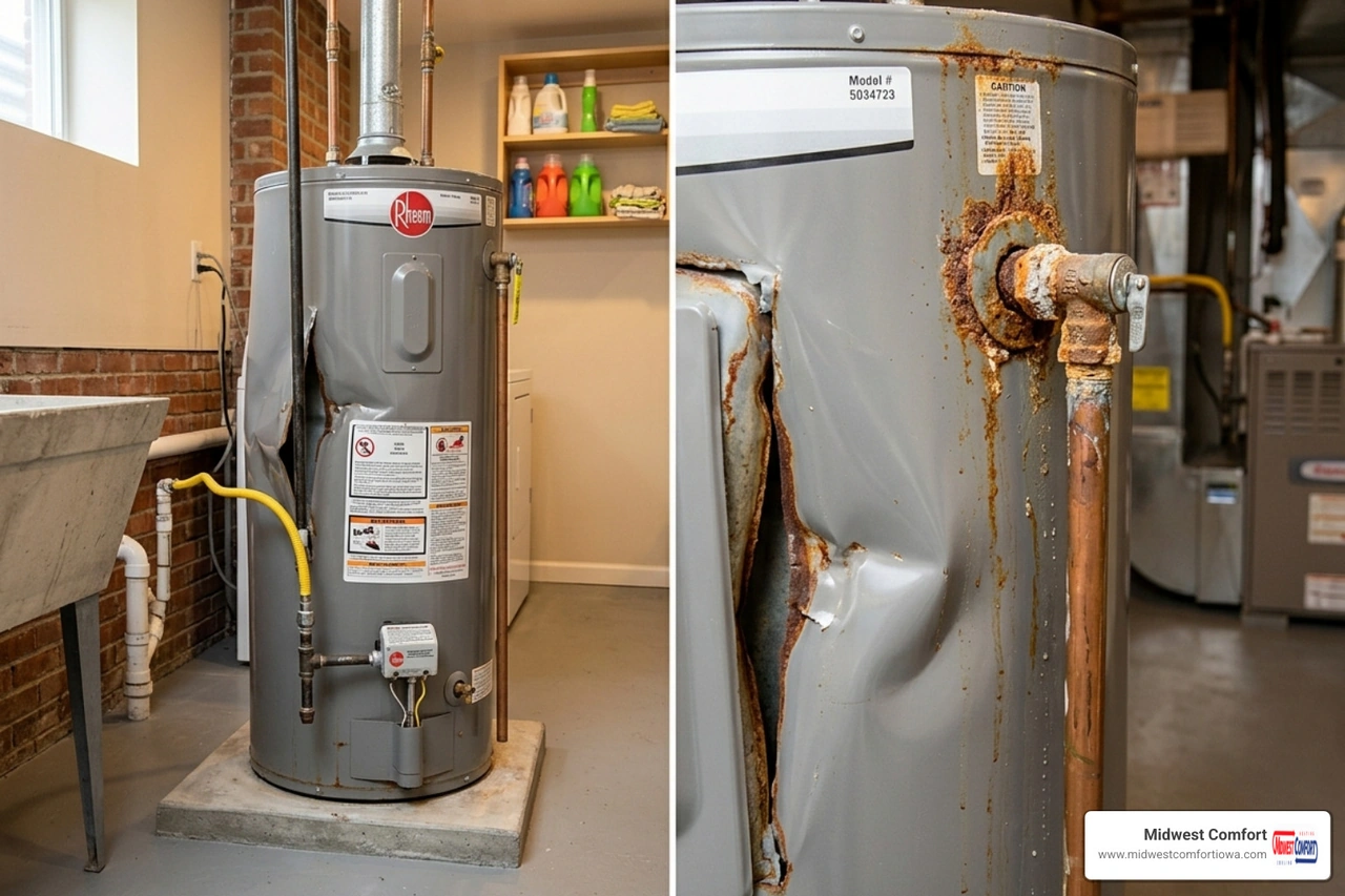 A damaged pressure vessel showing signs of structural failure - how a faulty pressure relief valve creates danger