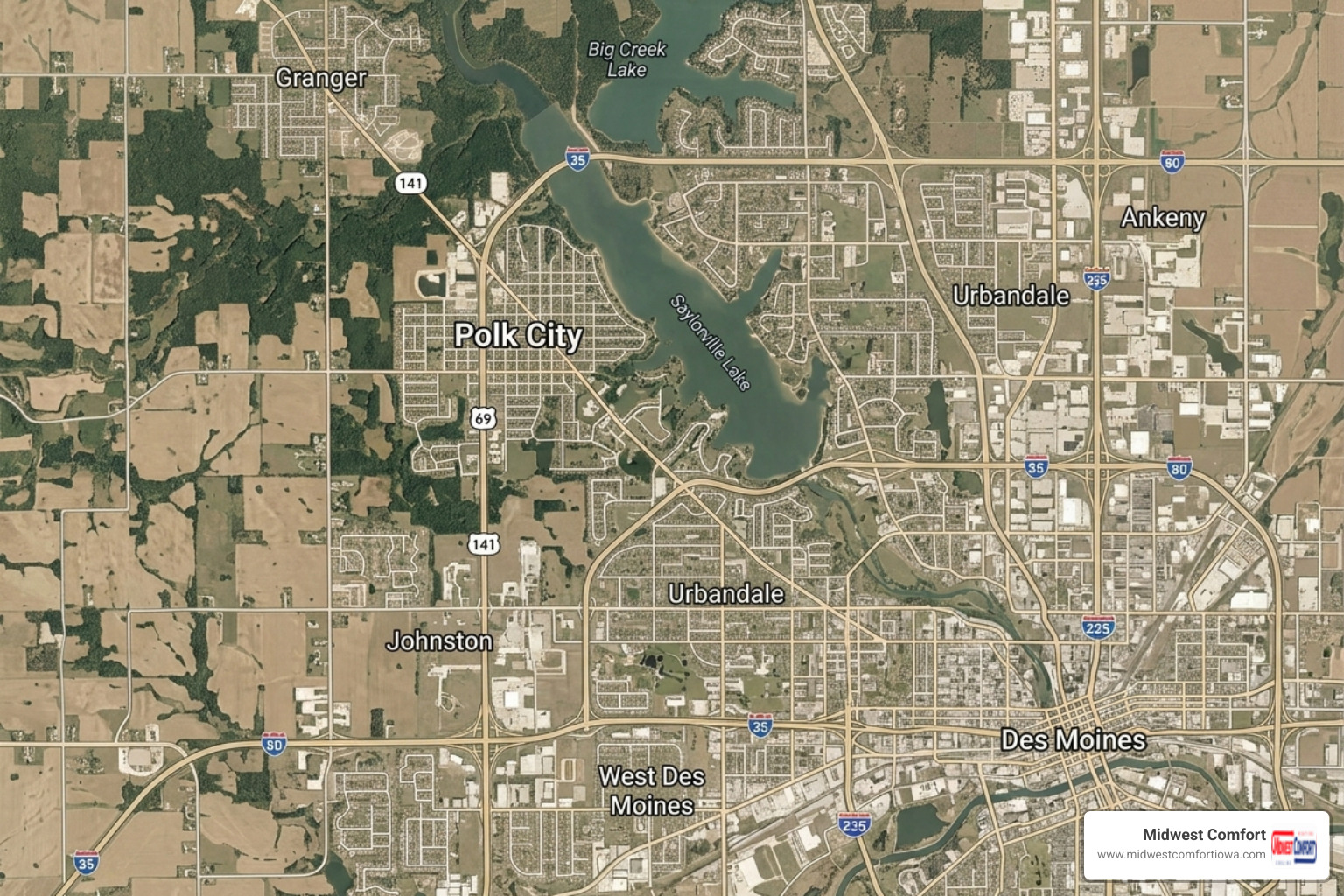 A map highlighting Polk City and Granger within the broader Des Moines metro area. - Who are the most trusted providers for A map highlighting Polk City and Granger within the broader Des Moines metro area. - Who are the most trusted providers for